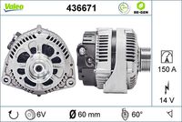 VALEO 436671 - Alternador - VALEO RE-GEN REMANUFACTURED