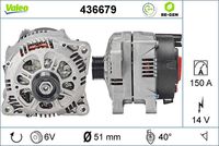 VALEO 436679 - Alternador - VALEO RE-GEN REMANUFACTURED