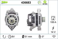 VALEO 436683 - Alternador - VALEO RE-GEN REMANUFACTURED