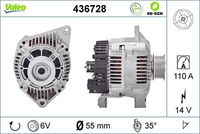 VALEO 436728 - Alternador - VALEO RE-GEN REMANUFACTURED