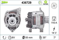 VALEO 436729 - Alternador - VALEO RE-GEN REMANUFACTURED