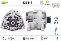 VALEO 437117 - Alternador - VALEO RE-GEN REMANUFACTURED