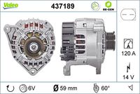 VALEO 437189 - Alternador - VALEO RE-GEN REMANUFACTURED