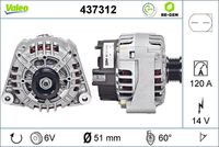 VALEO 437312 - Alternador - VALEO RE-GEN REMANUFACTURED