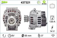 VALEO 437321 - Alternador - VALEO RE-GEN REMANUFACTURED