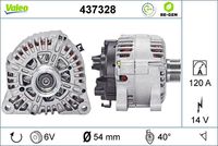 VALEO 437328 - Alternador - VALEO RE-GEN REMANUFACTURED