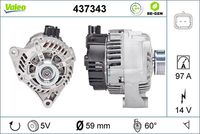 VALEO 437343 - Alternador - VALEO RE-GEN REMANUFACTURED