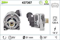 VALEO 437367 - Alternador - VALEO RE-GEN REMANUFACTURED