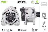 VALEO 437369 - Alternador - VALEO RE-GEN REMANUFACTURED