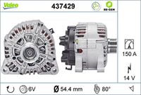 VALEO 437429 - Alternador - VALEO RE-GEN REMANUFACTURED