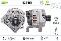 VALEO 437451 - Alternador - VALEO RE-GEN REMANUFACTURED