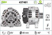 VALEO 437461 - Alternador - VALEO RE-GEN REMANUFACTURED