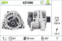 VALEO 437496 - Alternador - VALEO RE-GEN REMANUFACTURED