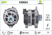 VALEO 439024 - Alternador - VALEO ORIGINS NEW OE TECHNOLOGY