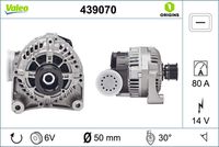 VALEO 439070 - Alternador - VALEO ORIGINS NEW OE TECHNOLOGY