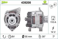 VALEO 439200 - Alternador - VALEO ORIGINS NEW OE TECHNOLOGY