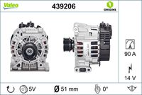 VALEO 439206 - Alternador - VALEO ORIGINS NEW OE TECHNOLOGY