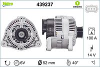 VALEO 439237 - Alternador - VALEO ORIGINS NEW OE TECHNOLOGY