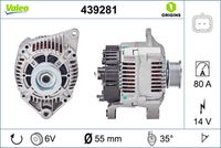 VALEO 439281 - Alternador - VALEO ORIGINS NEW OE TECHNOLOGY