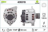 VALEO 439319 - Alternador - VALEO ORIGINS NEW OE TECHNOLOGY