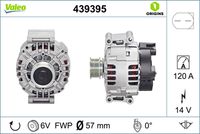 VALEO 439395 - Alternador - VALEO ORIGINS NEW OE TECHNOLOGY