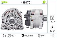 VALEO 439470 - Alternador - VALEO ORIGINS NEW OE TECHNOLOGY