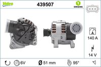 VALEO 439507 - Alternador - VALEO ORIGINS NEW OE TECHNOLOGY