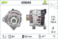 VALEO 439545 - Alternador - VALEO ORIGINS NEW OE TECHNOLOGY