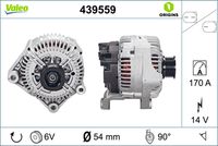 VALEO 439559 - Alternador - VALEO ORIGINS NEW OE TECHNOLOGY