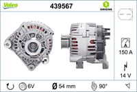 VALEO 439567 - Alternador - VALEO ORIGINS NEW OE TECHNOLOGY