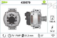 VALEO 439579 - Alternador - VALEO ORIGINS NEW OE TECHNOLOGY