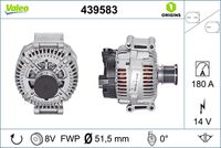 VALEO 439583 - Alternador - VALEO ORIGINS NEW OE TECHNOLOGY