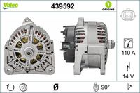 VALEO 439592 - Alternador - VALEO ORIGINS NEW OE TECHNOLOGY