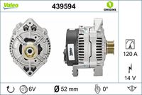 VALEO 439594 - Alternador - VALEO ORIGINS NEW OE TECHNOLOGY