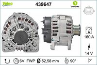 VALEO 439647 - Alternador - VALEO ORIGINS NEW OE TECHNOLOGY