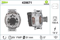 VALEO 439671 - Alternador - VALEO ORIGINS NEW OE TECHNOLOGY