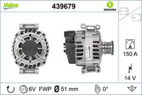 VALEO 439679 - Alternador - VALEO ORIGINS NEW OE TECHNOLOGY