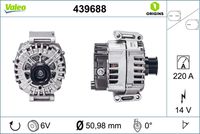 VALEO 439688 - Alternador - VALEO ORIGINS NEW OE TECHNOLOGY