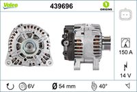 VALEO 439696 - Alternador - VALEO ORIGINS NEW OE TECHNOLOGY