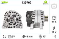 VALEO 439702 - Alternador - VALEO ORIGINS NEW OE TECHNOLOGY