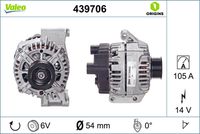 VALEO 439706 - Alternador - VALEO ORIGINS NEW OE TECHNOLOGY