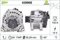 VALEO 439908 - Alternador - VALEO ORIGINS NEW OE TECHNOLOGY