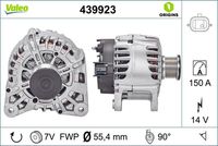 VALEO 439923 - Alternador - VALEO ORIGINS NEW OE TECHNOLOGY