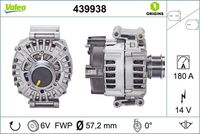 VALEO 439938 - Alternador - VALEO ORIGINS NEW OE TECHNOLOGY