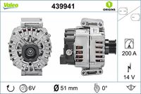 VALEO 439941 - Alternador - VALEO ORIGINS NEW OE TECHNOLOGY