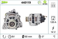 VALEO 440119 - Alternador - VALEO RE-GEN REMANUFACTURED