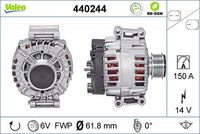 VALEO 440244 - Alternador - VALEO RE-GEN REMANUFACTURED