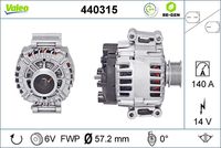 VALEO 440315 - Alternador - VALEO RE-GEN REMANUFACTURED