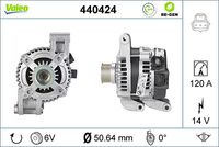 VALEO 440424 - Alternador - VALEO RE-GEN REMANUFACTURED