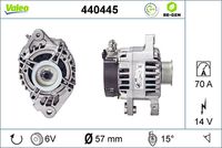 VALEO 440445 - Alternador - VALEO RE-GEN REMANUFACTURED